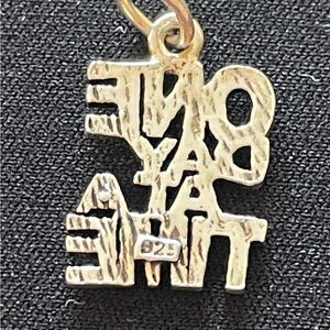 One Day At A Time Charm In Sterling Silver 925 Recovery Pendant Motivational